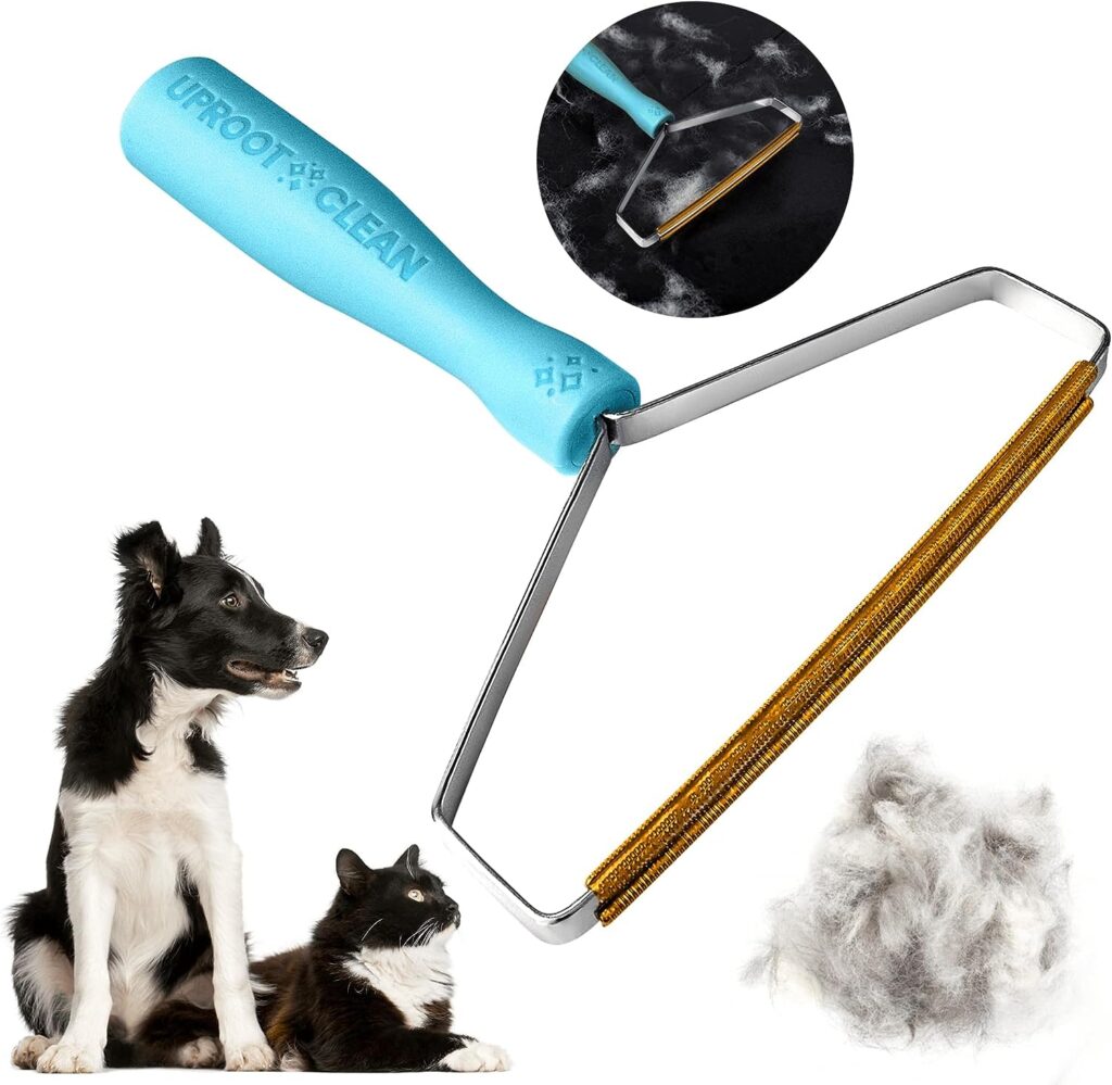 Uproot Cleaner Pro Pet Hair Remover - Special Dog Hair Remover Multi Fabric Edge and Carpet Scraper by Uproot Clean - Cat Hair Remover for Couch, Pet Towers  Rugs - Gets Every Hair!